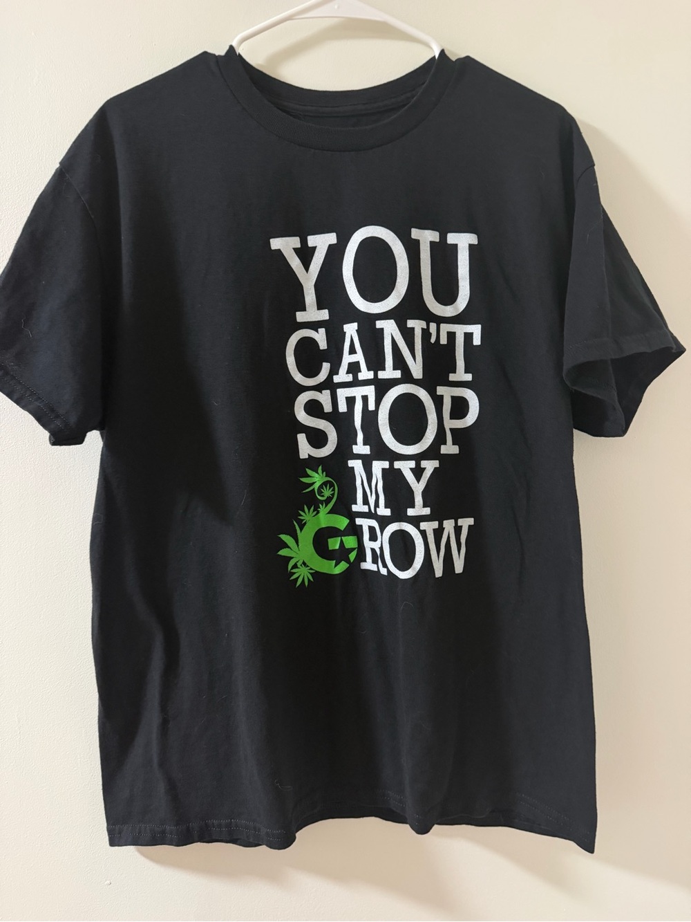 Black Graphic Tee - "You Can't Stop My Grow"